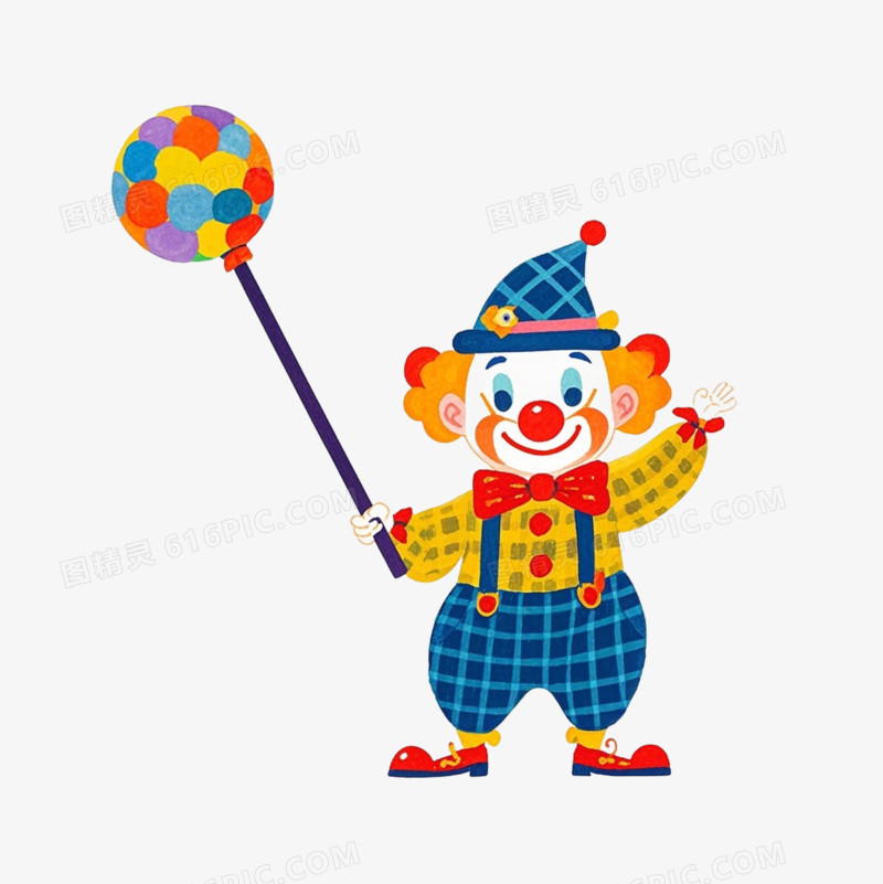 卡通愚人节小丑免抠元素