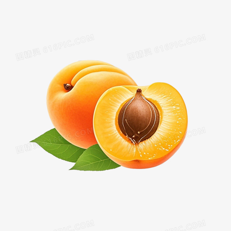 卡通切开的新鲜水果免抠元素