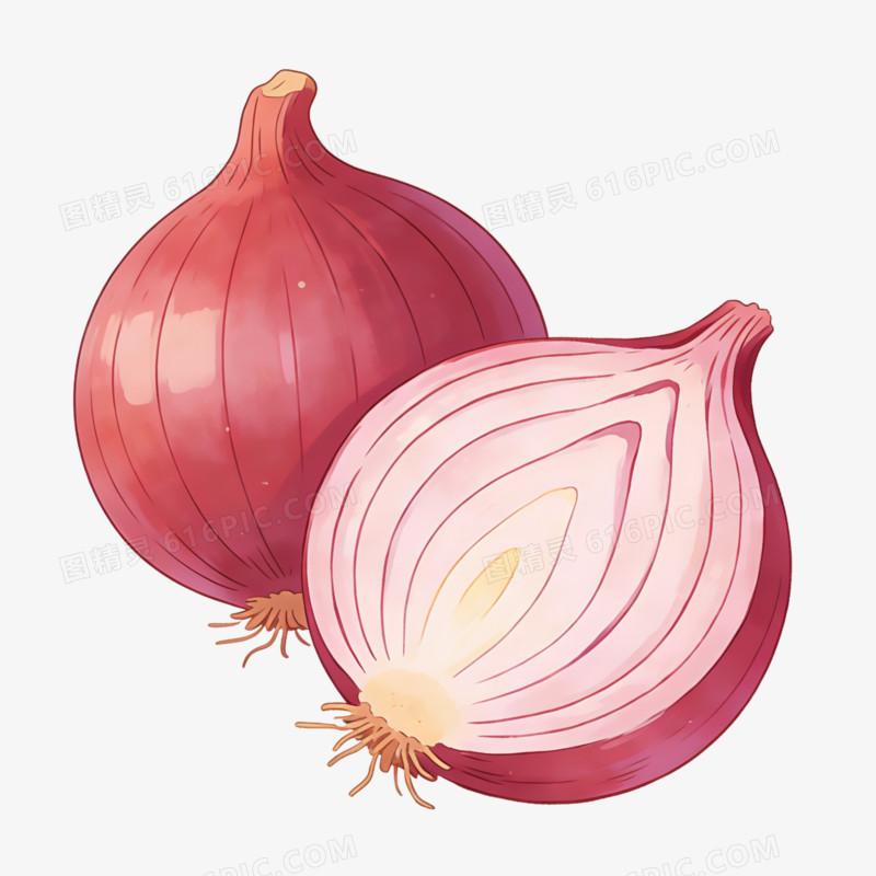 卡通风切开的水果免抠元素