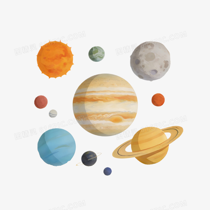 太阳系天体行星ai免抠元素