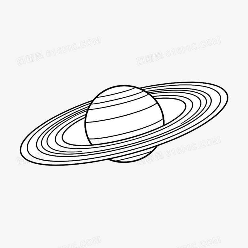 天体行星轨道线稿ai免抠元素