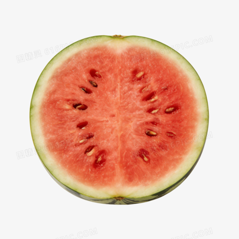 半个西瓜水果切片ai免抠元素