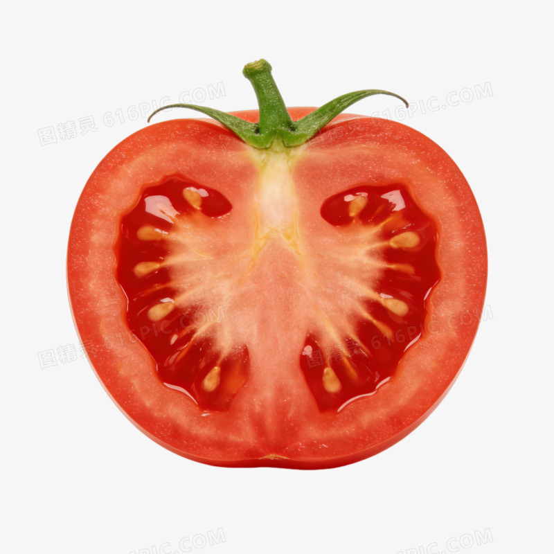 水果西红柿红色切片ai免抠元素