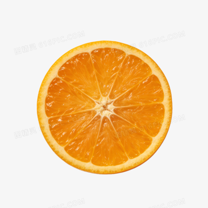 饱满水果橙子切片ai免抠元素