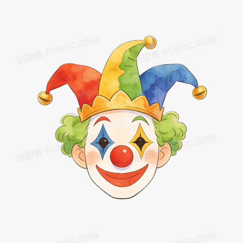 愚人节小丑头像ai免抠元素