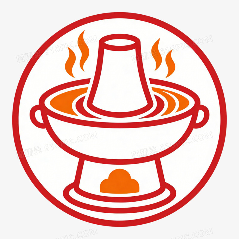 矢量火锅LOGO设计免抠元素