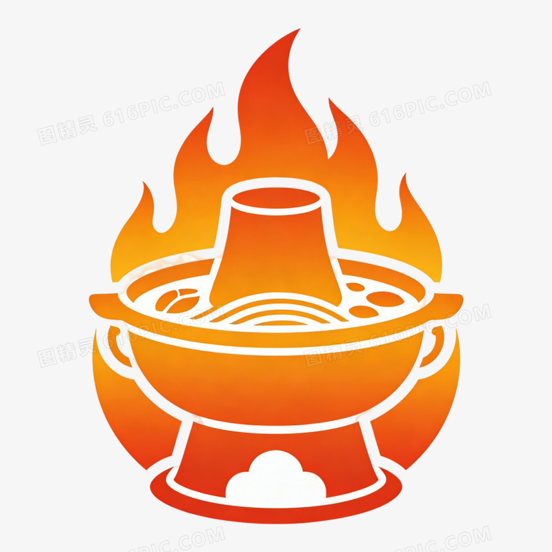 矢量火锅LOGO设计免抠元素