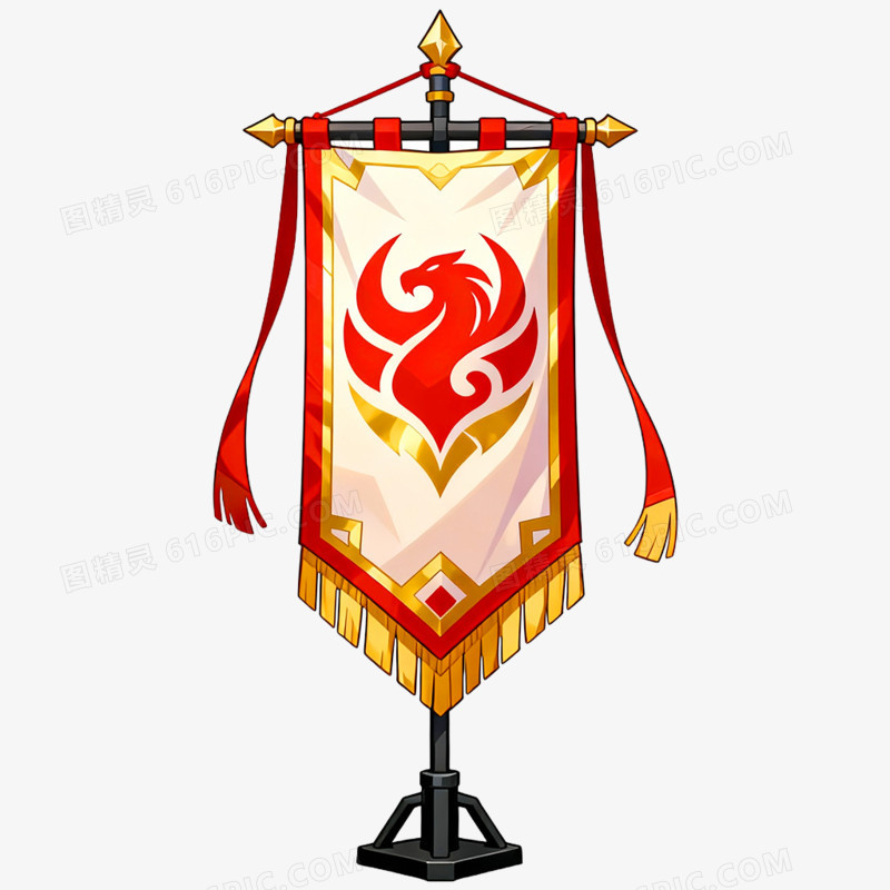 手绘插画战争旗帜免抠元素