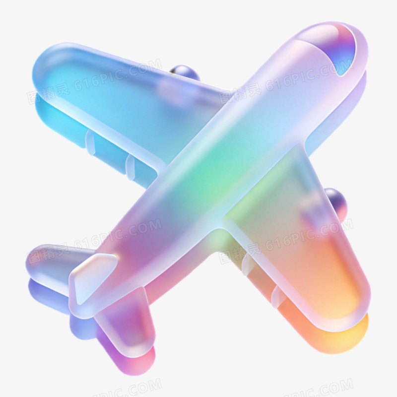 卡通质感交通工具飞机免抠元素