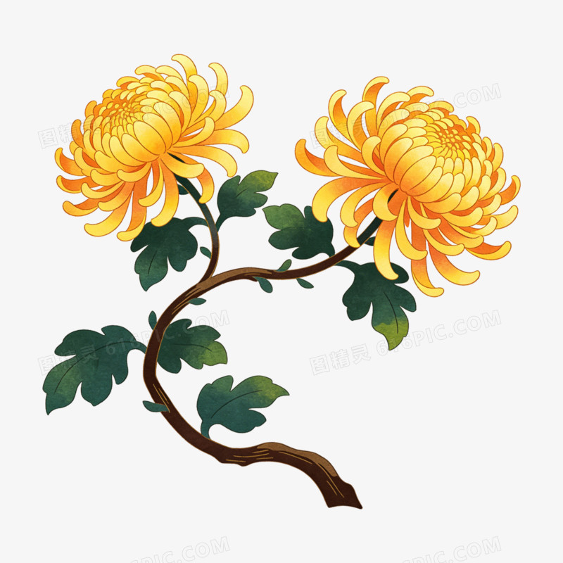 古风插画古诗词配图免抠元素