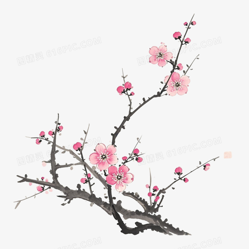 中国风古典古诗词配图免抠元素