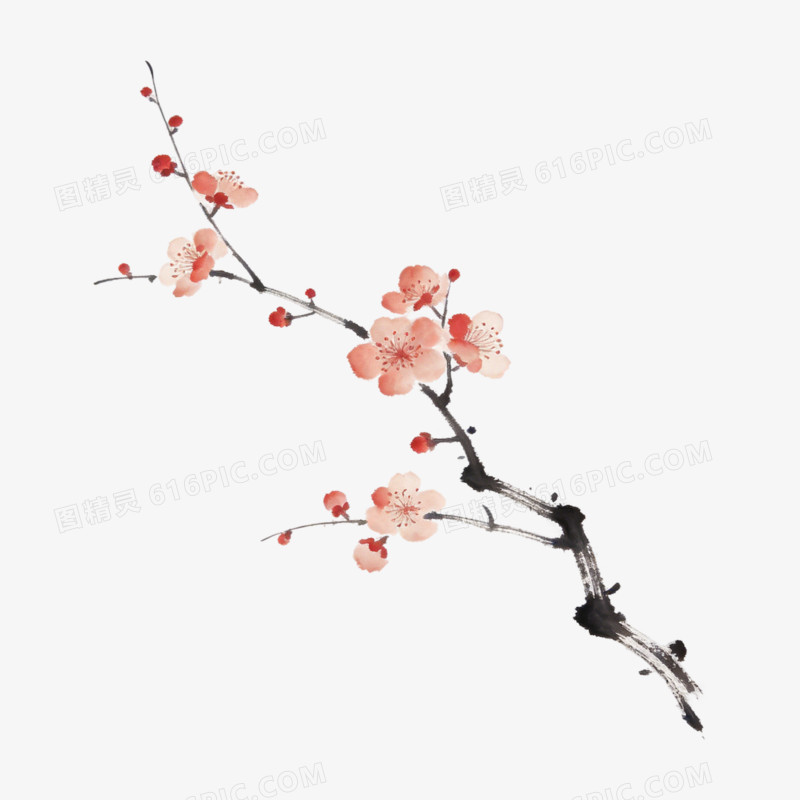 古风插画古诗词配图梅花免抠元素