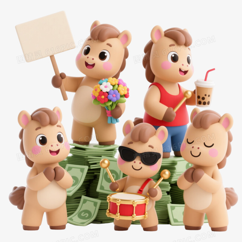 六只萌趣小马各展才艺欢乐登场