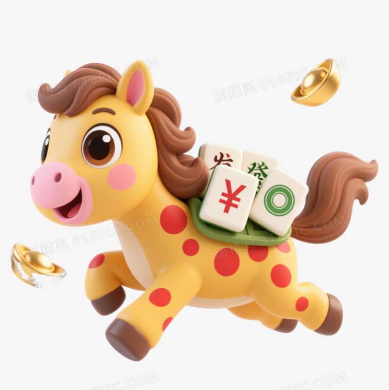发财小马驮麻将金币奔腾
