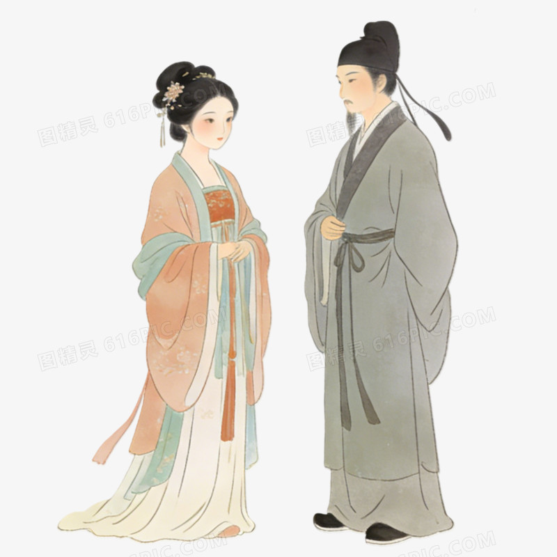 卡通风古代古诗词配图诗人吟诗作对免抠元素图片免费下载_PNG素材_编号1l0i97k22_图精灵