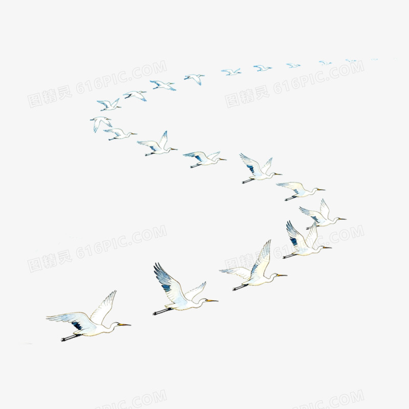 手绘插画古诗词配图免抠元素