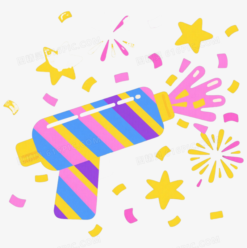 彩色派对烟花节日元素