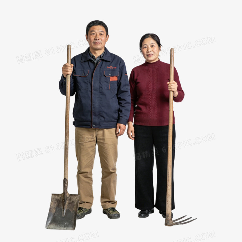 摄影风格农民形象免抠元素