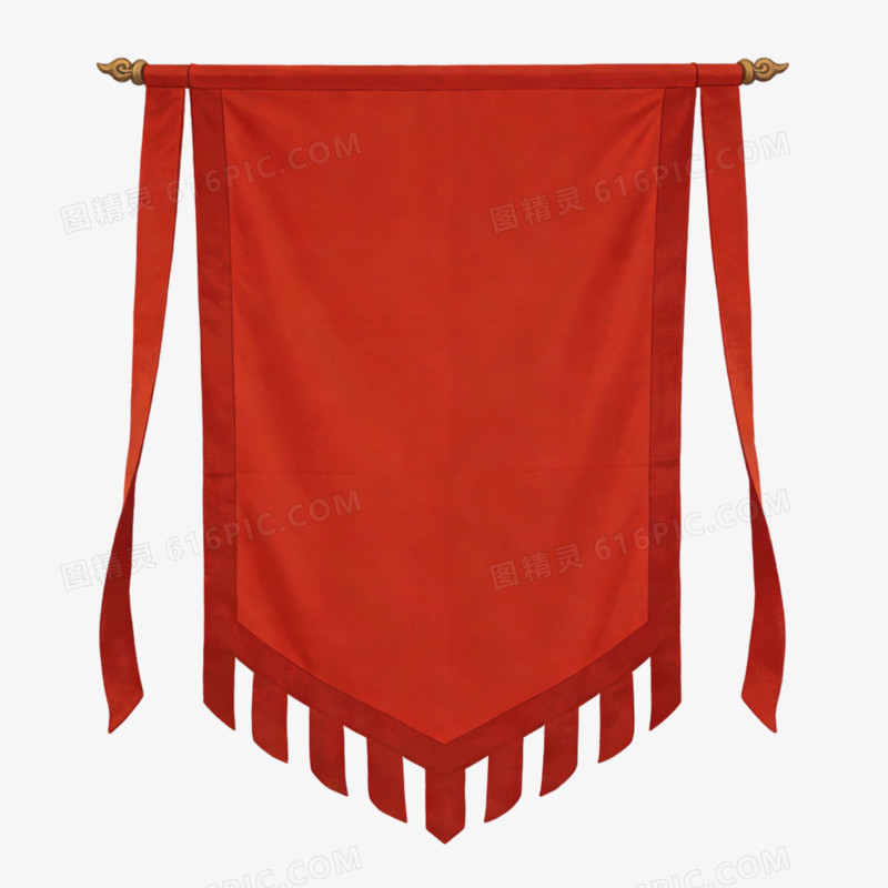 旗帜红色的彩旗ai免抠元素