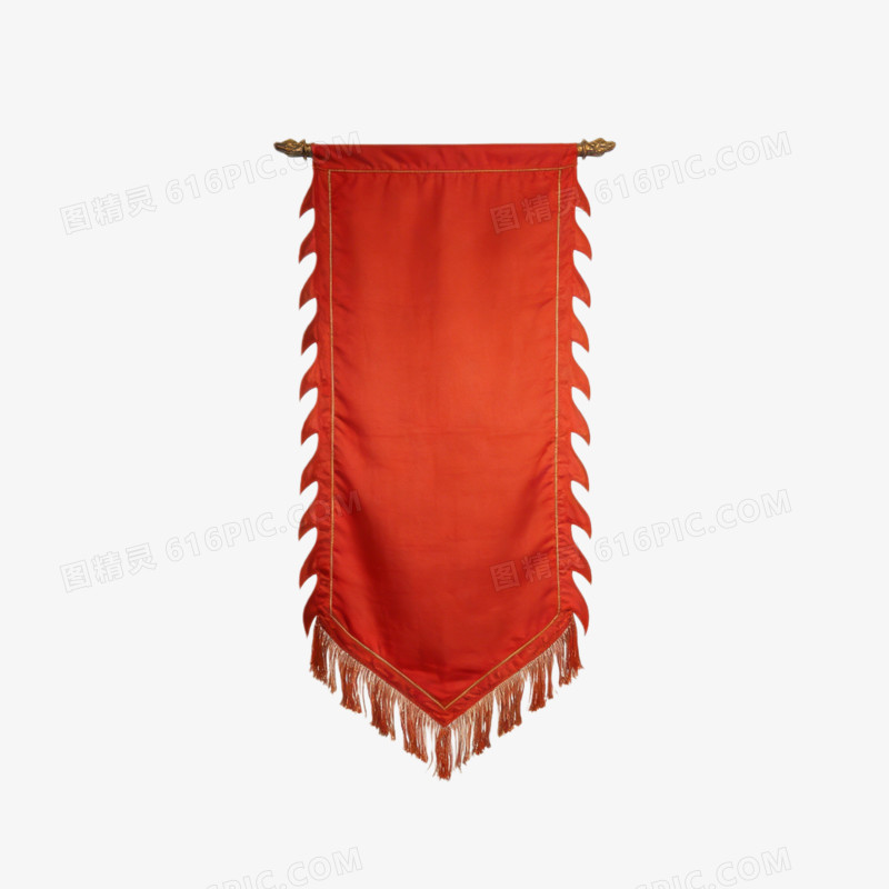 旗帜红色丝绸旗帜ai免抠元素
