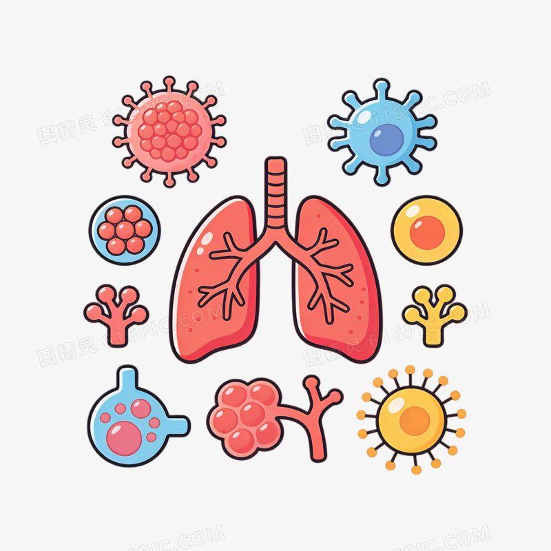肺部插画图示意ai免抠元素