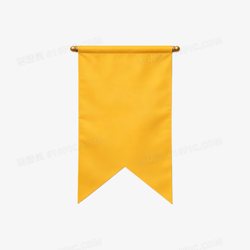 黄色的旗帜ai免抠元素