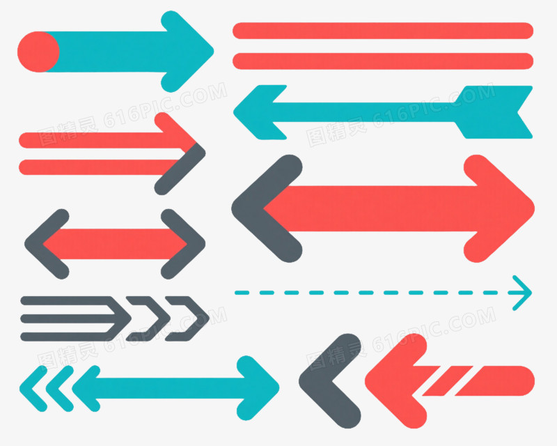 多色箭头图标集合图标元素