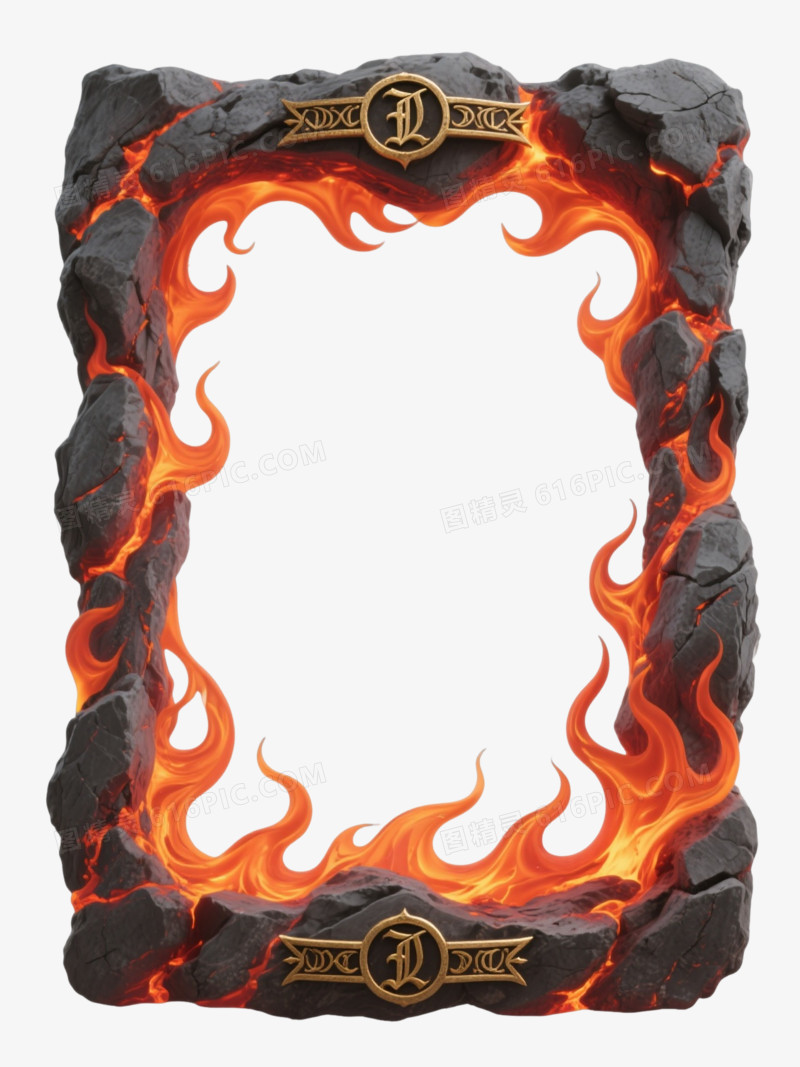 熔岩火焰边框纹理