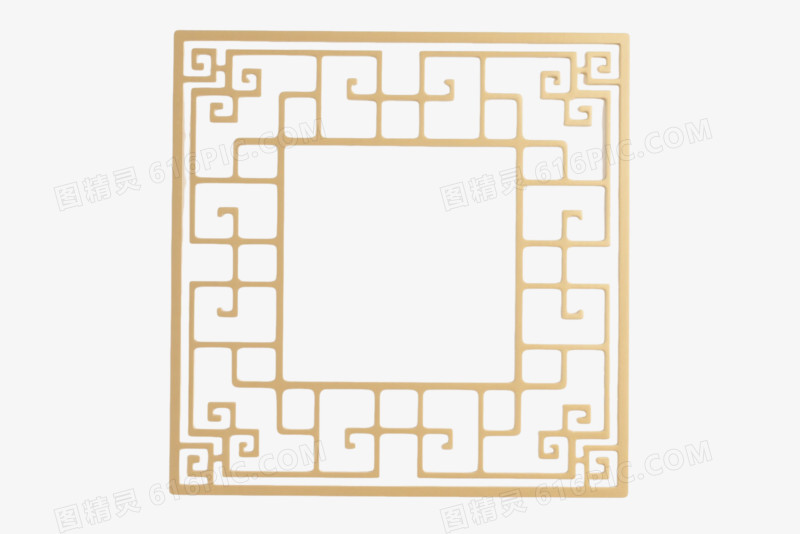 金色中式回纹边框纹理