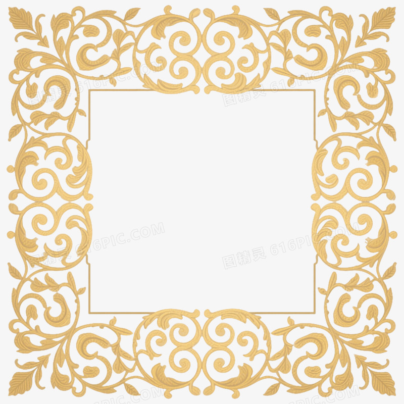 金色复古装饰边框纹理