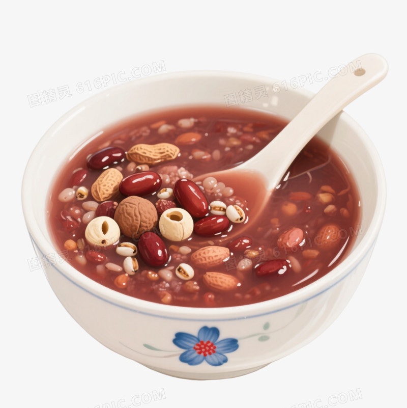 中式八宝粥产品实物元素