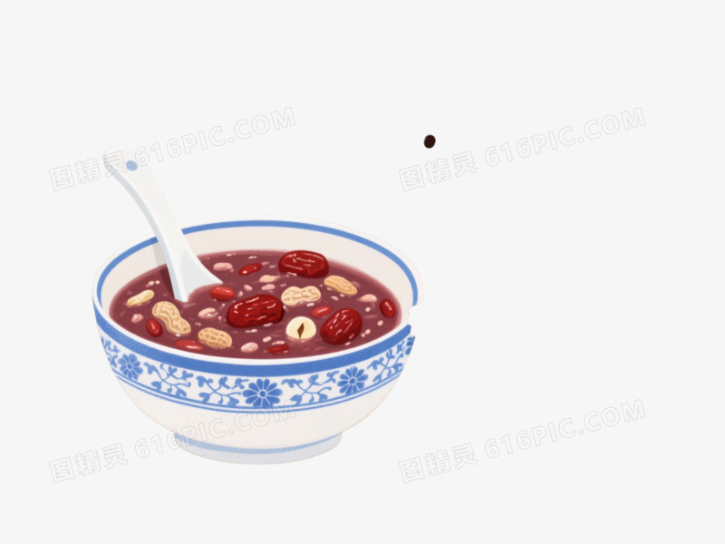 腊八粥卡通手绘元素