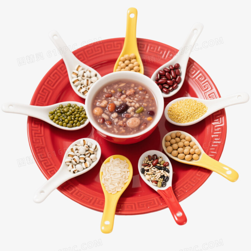 八宝粥节庆食材装饰图案