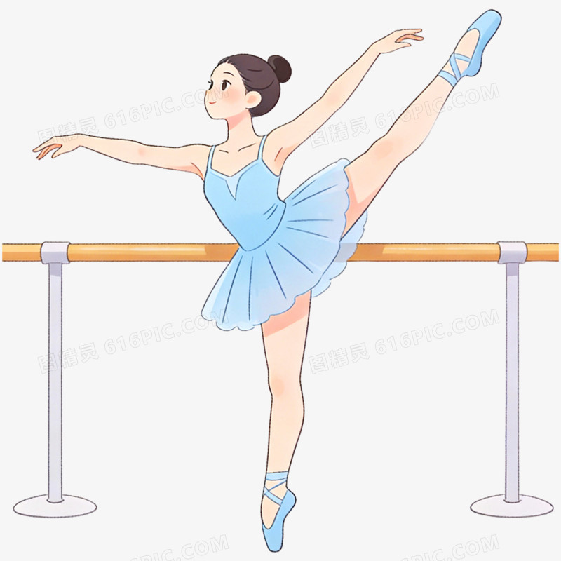 手绘插画舞蹈兴趣班免抠元素