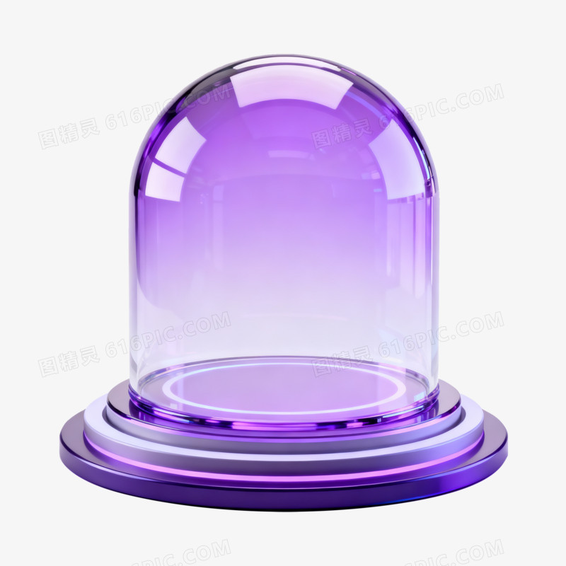 3D立体风玻璃电商展台免抠元素