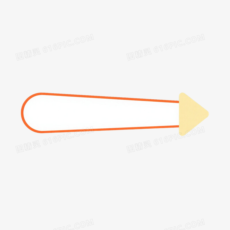 白底橙边对话气泡漂浮元素