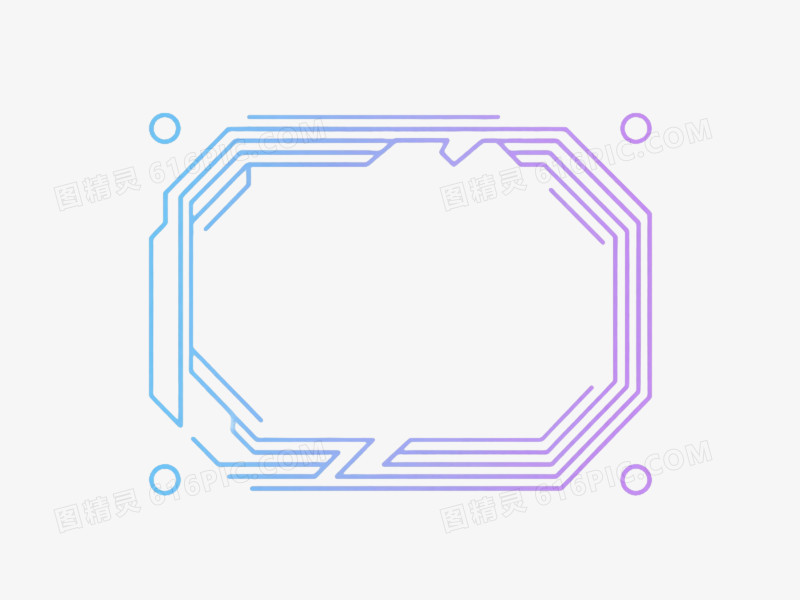 蓝紫渐变抽象矩形边框纹理