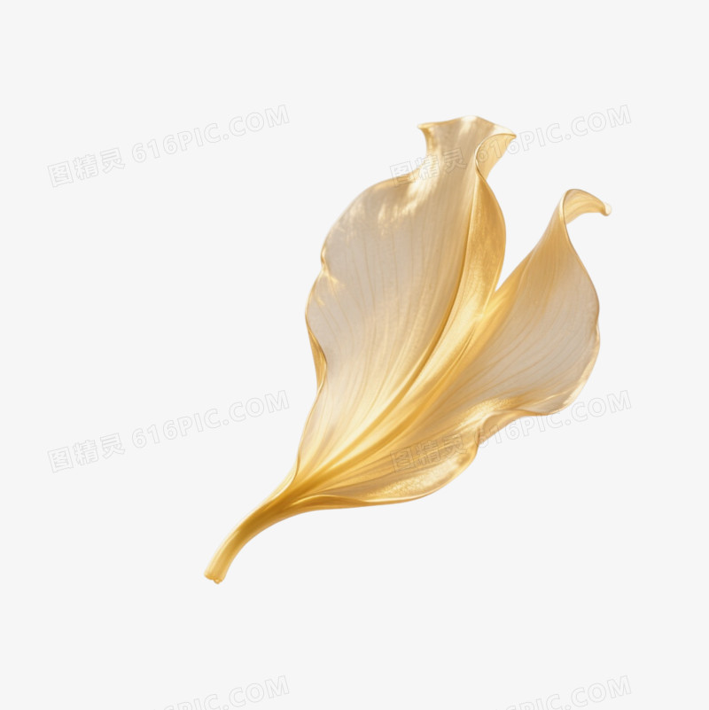 金色飘落花瓣漂浮元素