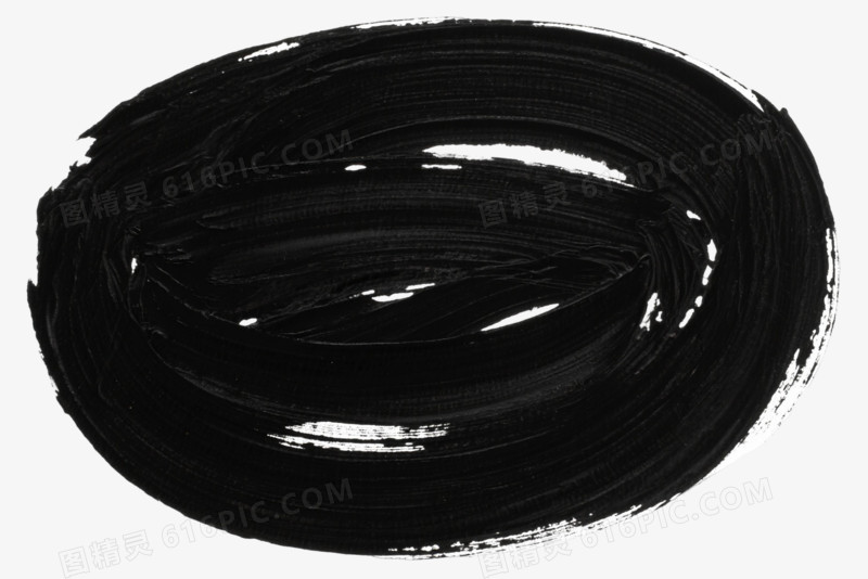 黑色粗犷笔刷效果元素