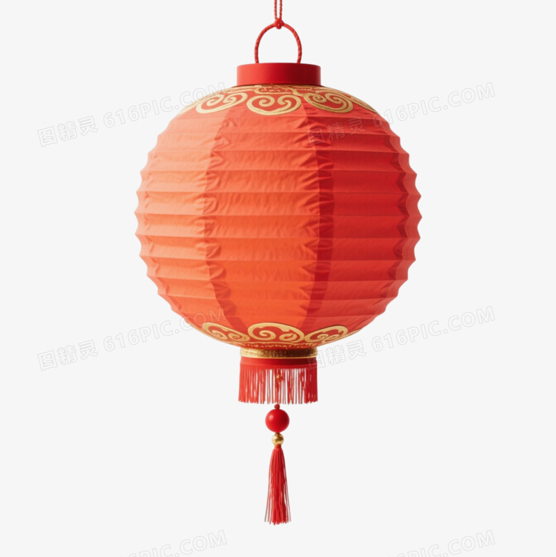 红橙渐变中式灯笼节日元素