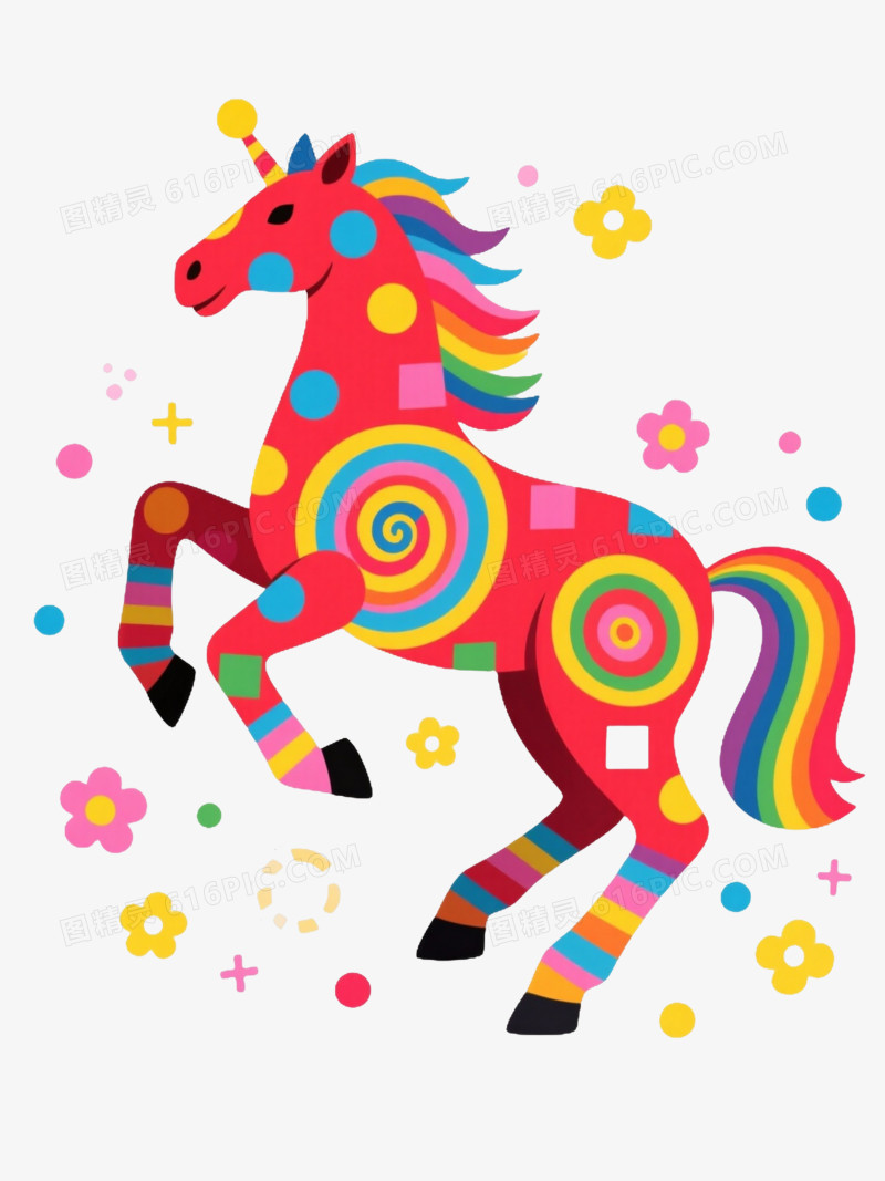 波普红马漂浮元素