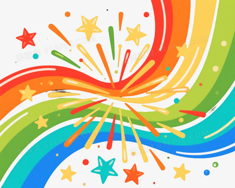 多彩烟花爆炸效果元素