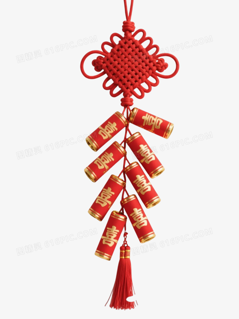 红金喜字中国结节日元素