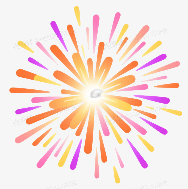 彩色烟花爆炸效果元素