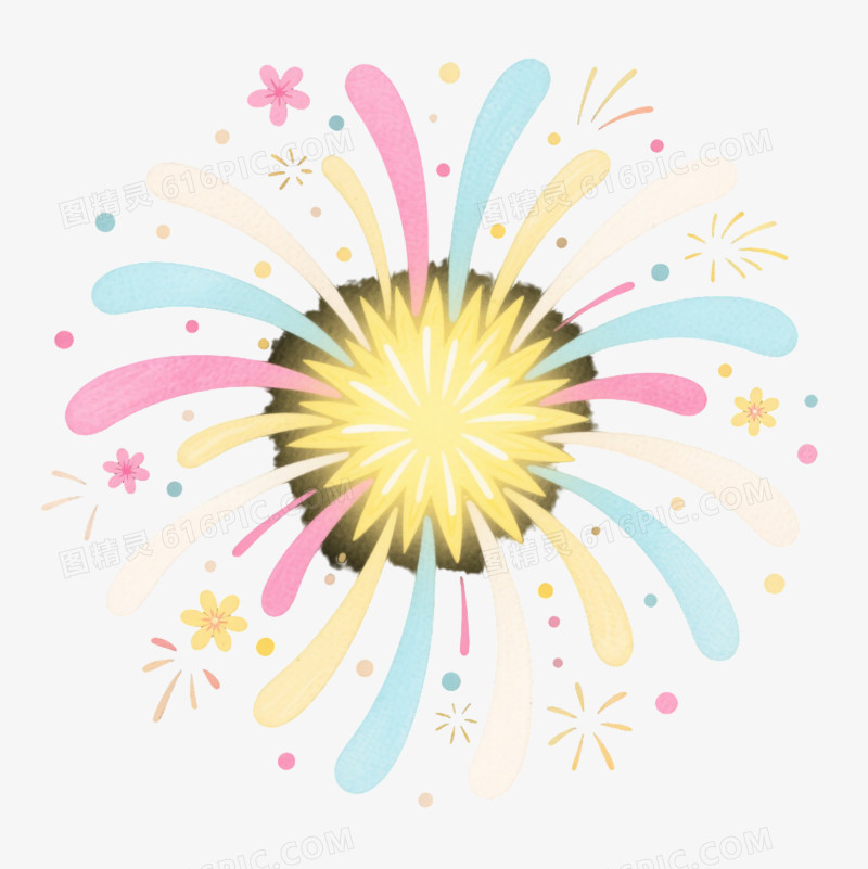 彩色烟花爆炸效果元素