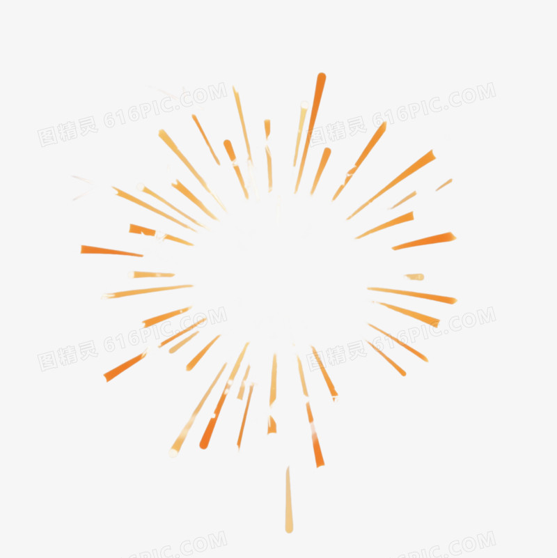 金色烟花爆炸效果元素