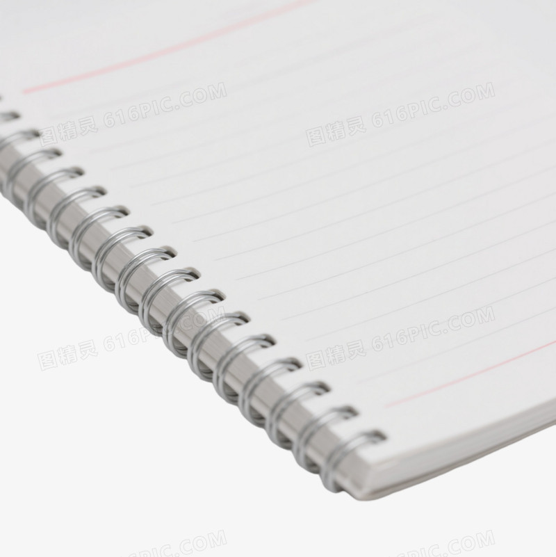 银色螺旋装订笔记本产品实物元素
