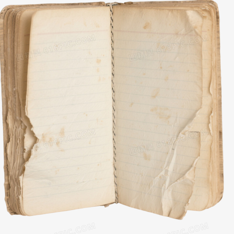 复古笔记本产品实物元素