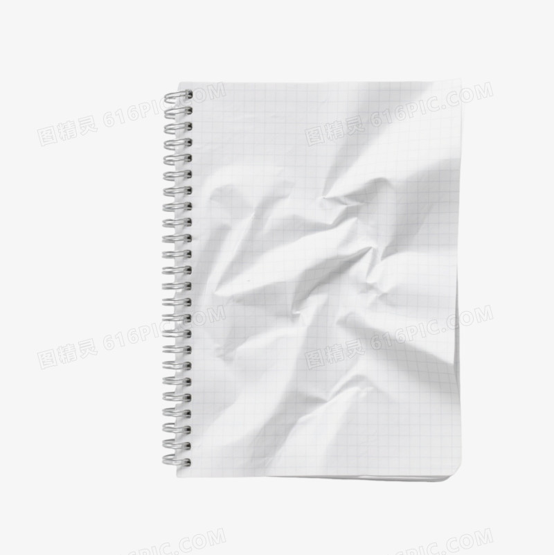 褶皱方格笔记本产品实物元素
