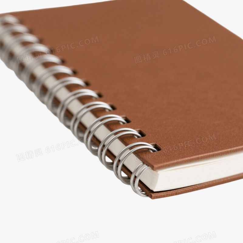 棕色螺旋笔记本产品实物元素